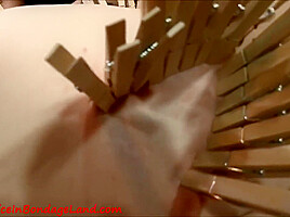 300 Clothes Pins Femdom Porn Video