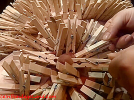 300 Clothes Pins Femdom Porn Video