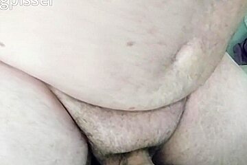 300lb Pissmaster Showing Butthole, Balls&fat Swinging,peehole Gape, Precum