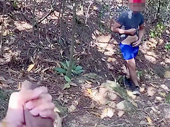 A Curious Heterosexual Boy Saw Me Masturbate In The Forest And We Ended Up Fucking