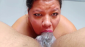 A Guy Lies In My Bed And I Give Him Oral Sex On His Girlfriends Name - Two