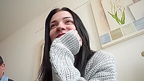 A Young Brunette Fell For A Pickup Truck And Exposed Her Pussy For Mon