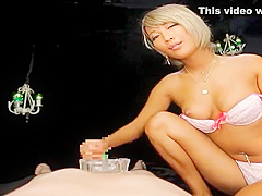 AIKA Handjob meanwhile smoking