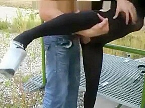 ARAB MUSLIM SLUT HOOKER FUCKS A CUSTOMER OUTDOORS PUBLIC LONG NAILS HEELS