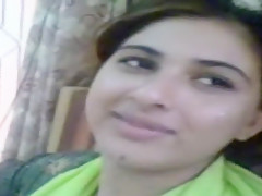 Adorable Pakistani wife kisses her fashionable spouse