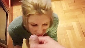 After Im Done With Cooking I Got My Reward; Face Fuck And Massive Cumshot On My Face
