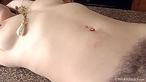 Alisia undresses and strips in her kitchen - Compilation - WeAreHairy