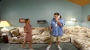 Alluring buxomy latina teenage gal featuring blowjob video