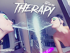 Alternative Girl Sucks Off Dildo Before Puking And Spitting On Mirror