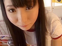 Amateur Asian teen 18+ Rin Suzune in school uniform gives blowjob