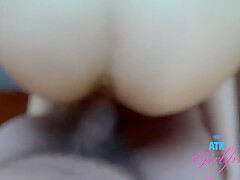 Amateur Babe Takes Cock Deep Then Gives A Handjob And Footjob Pov With Lana Smalls