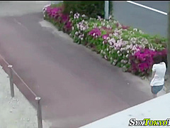 Amateur Girl Outdoor Flashing