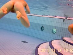 Amateur beauty is swimming nude on under water 3