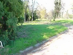 Amateur couple roadside play