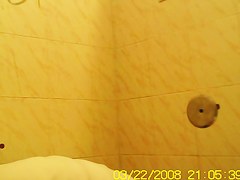 Amateur girls is pissing in the public toilet getting spied
