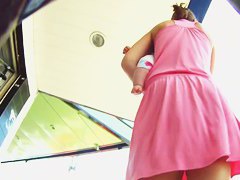 Amateur hidden upskirt cam video of an attractive woman