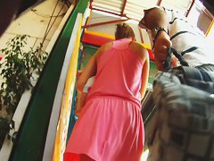 Amateur hidden upskirt cam video of an attractive woman