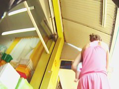 Amateur hidden upskirt cam video of an attractive woman