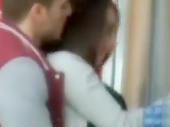 Amateur humped from behind in public video