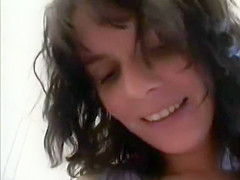 Amature Brunette Shows Shaved Pussy