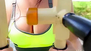 Amazing Brunette teen 18+ With Hot Ass Riding A Stiff Pole