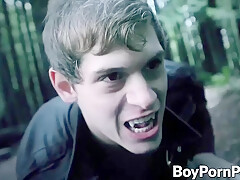 Ambushed Twinkie Gets Assfucked By A Stunning Vampire