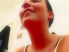 An Amazing Dark Haired German Babe Sucking And Riding A Hard Cock