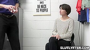 Angel (i) In Horny Security Guard Whips Out His Cock And Made