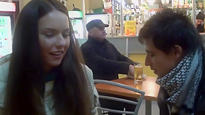 Angela in sex in restroom is what this naughty lassie likes