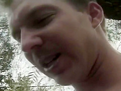 Anita Dark Taken Outside And Gets Facial