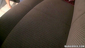 Aria Rae is seduced to have sex in a bus