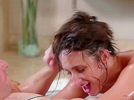 Ashley Adams Is Oiled Up And Willing To Do Everything To Satisfy Her Handsome Client
