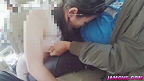 Asian Amateur teen 18+ Giving Blowjob
