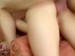Asian Blonde Is Delighted By The Huge Cock In Her Tight Ass Hole