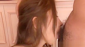 Asian Chick Enjoys Wild Fur Pie Toying During Gang Bang