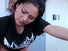 Asian Cum Slut Fucks Guy By Subway Station