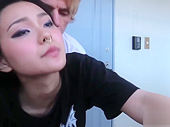 Asian Cum Slut Fucks Guy By Subway Station