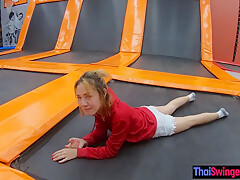 Asian Milf In Thai Amateur Milf Girlfriend Having Fun On A Trampoline And Fucked At Home