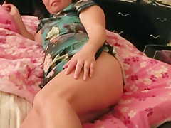 Asian Plump Milf Footjob