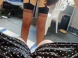 Asian Trans Girl In Stocking Sucks Her Gf Off Gets Face