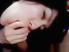 Asian girl orally pleasures small penis