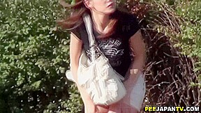 Asian ho ###s outdoors
