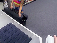 Asian pawnshop amateur with tattoos fucked