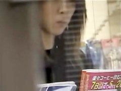 Asian sharking video showing a sexy slender hottie