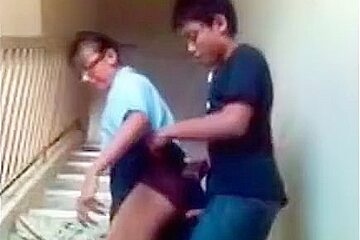 Asian student 18+ Doggystyle Quickie