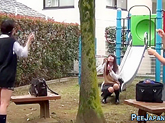 Asian students 18+ Urinating