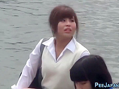 Asian students 18+ Urinating