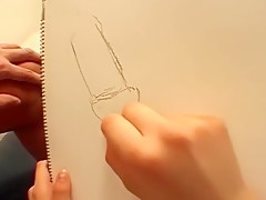 Asian sweet teen 18+ draws and sucks hard cocks in bed
