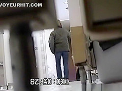 Asian women caught in public toilets