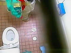 Asian women caught pissing in toilets